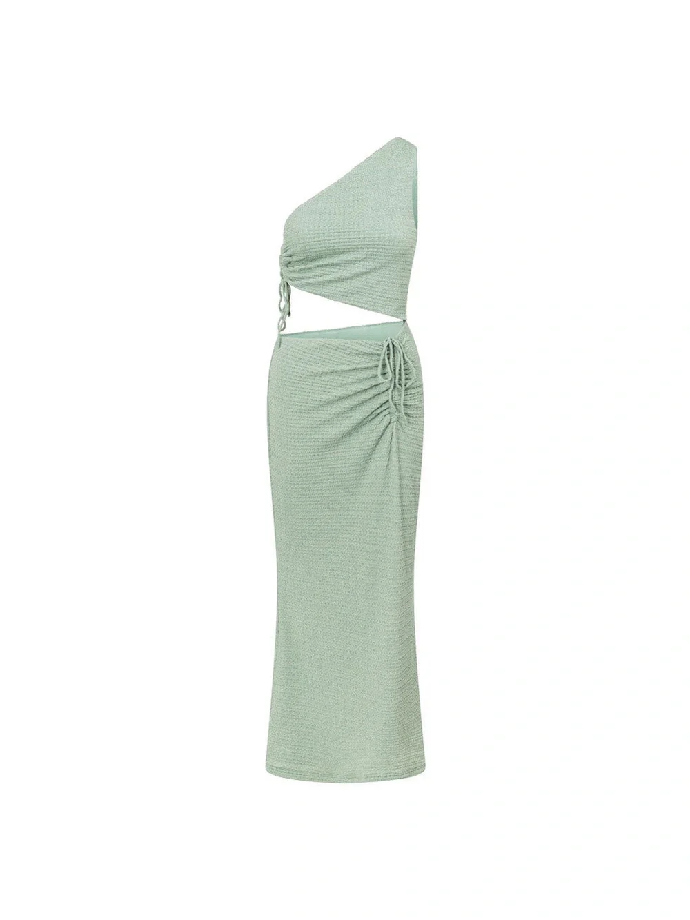 SABO One-Shoulder Knit Set in Sage Green (NWOT)